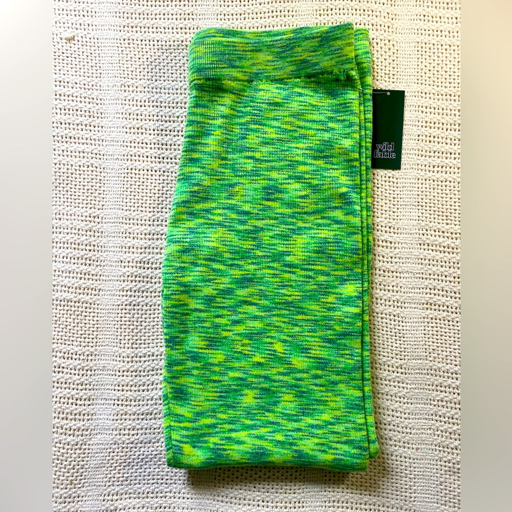 Women's High-Rise Flare Sweater
Knit Pants. Wild Fable Emerald
Green Space Dye